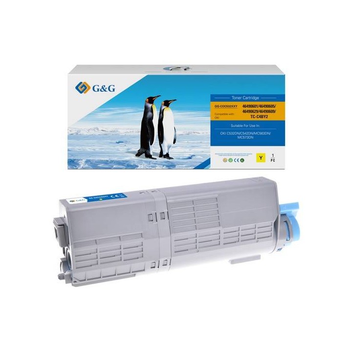 G&G KOMPATYBILNY TONER Z 46490605, YELLOW, 6000S, NT-COC532XXY, DLA OKI C532DN, C542DN, MC563DN, MC573DN, N