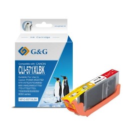 G&G KOMPATYBILNY INK / TUSZ Z CLI571BK XL, BLACK, 10,8ML, ML NP-C-0CL571XLBK, HIGH CAPACITY, CANON PIXMA MG5750, MG5751, MG5752,
