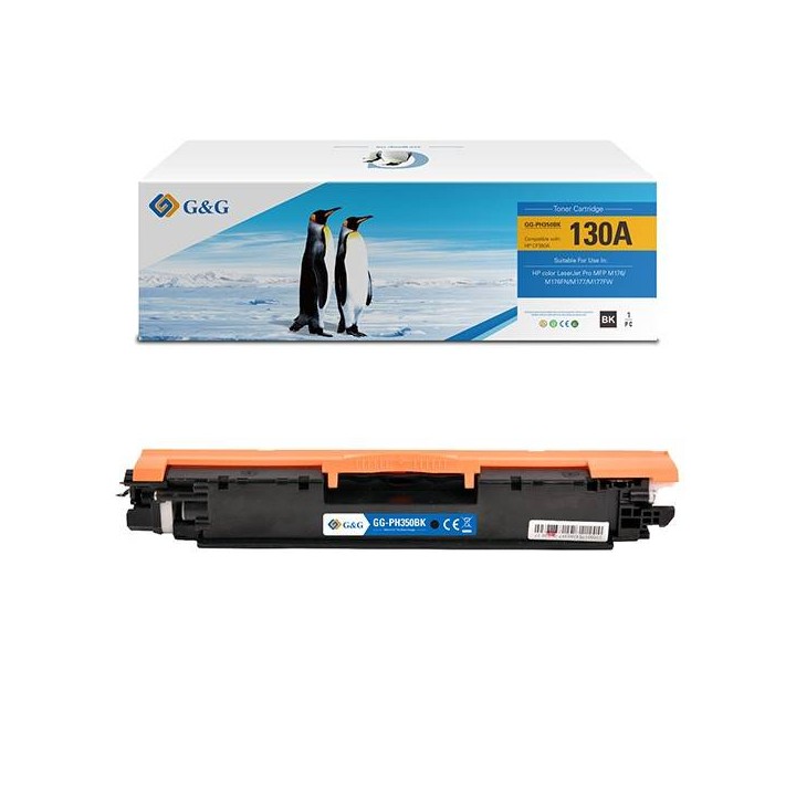 G&G KOMPATYBILNY TONER Z CF350A, BLACK, 1300S, NT-PH350BK, HP 130A, DLA HP COLOR LASERJET PRO M176N, M177FW, N