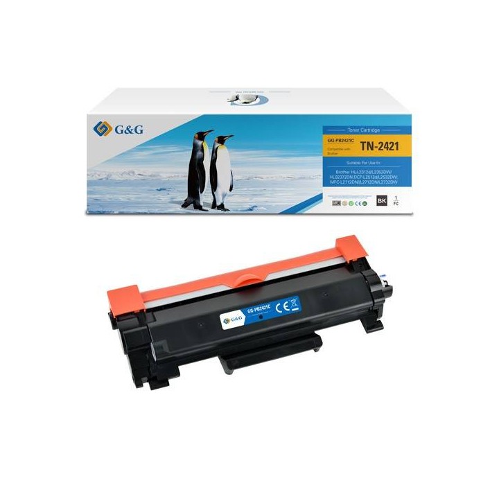G&G KOMPATYBILNY TONER Z TN2421, BLACK, 3000S, NT-PB2421C, DLA BROTHER DCP-L2532DW, DCP-L2552DN, HL-L2312D, HL-L2352DW, N