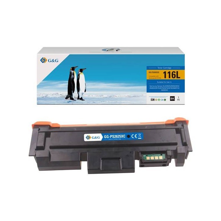 G&G KOMPATYBILNY TONER Z MLT-D116L, BLACK, 3000S, NT-PS2625XC, DLA SAMSUNG SL-M2825DW, M2825ND, M2675FN, M2875FW, M2875FD, N