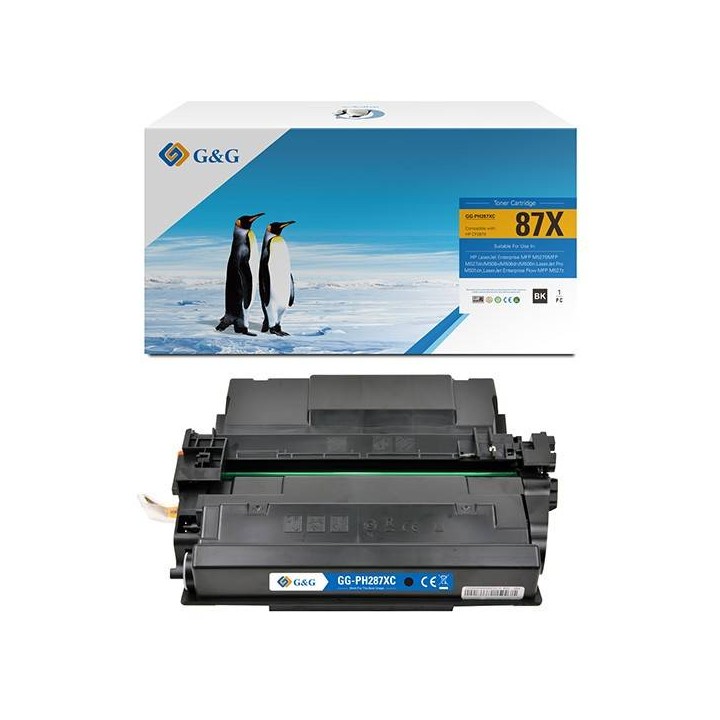 G&G KOMPATYBILNY TONER Z CF287X, BLACK, 18000S, NT-PH287XC, HIGH CAPACITY, DLA HP LJ ENTERPRISE M506, HP LJ PRO MFP M527, N