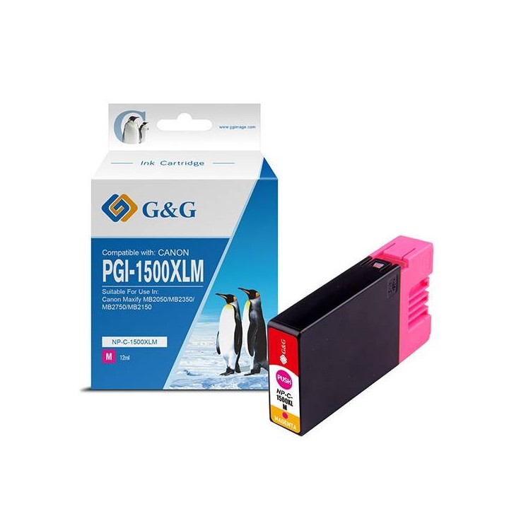 G&G KOMPATYBILNY INK / TUSZ Z PGI 1500XL, MAGENTA, NP-C-1500XLM/C, DLA CANON MAXIFY MB2050, MB2350