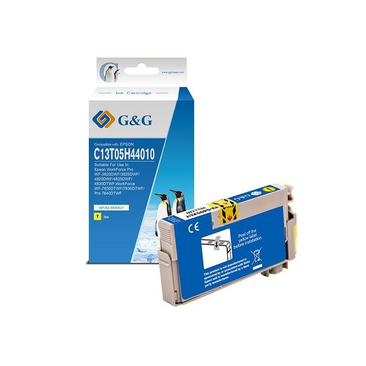 G&G KOMPATYBILNY INK / TUSZ Z C13T05H44010, YELLOW, NP-R2-0405XLY, DLA EPSON WF-7835DTWF, WF-7830DTWF, WF-7840DTWF, WF-4830DTWF