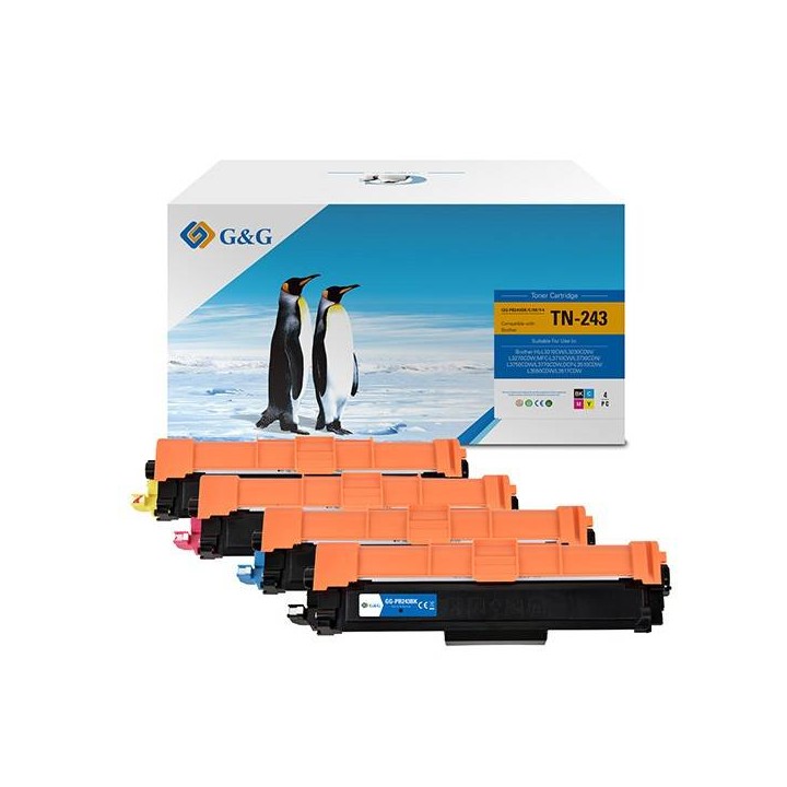 G&G KOMPATYBILNY TONER Z TN243CMYK, CMYK, 1000S, NT-PB243BK/C/M/Y-4, DLA BROTHER DCP-L3500, MFC-L3730, MFC-L3740, MFC-L3750, N
