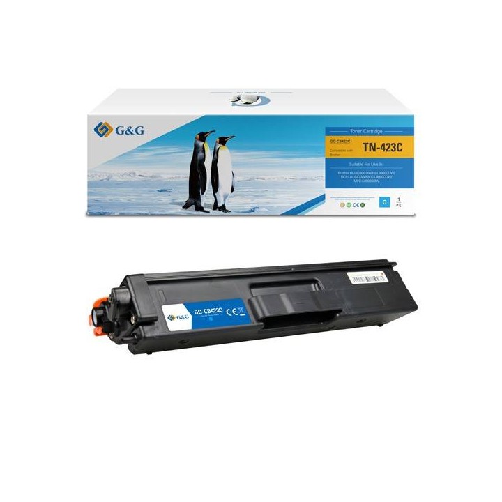 G&G KOMPATYBILNY TONER Z TN-423C, CYAN, 4000S, NT-CB423C, DLA BROTHER HL-L8260CDW, DCP-L4810CDW, MFC-L8690CDW,8900CDW, N