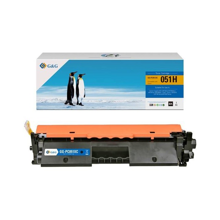 G&G KOMPATYBILNY TONER Z CRG051H, BLACK, 4100S, NT-PC051XC, HIGH CAPACITY, DLA CANON LBP162DW, MF269DW, MF267DW, MF264DW, N