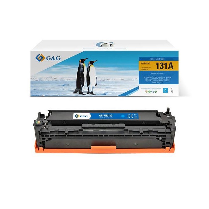 G&G KOMPATYBILNY TONER Z CF211A, CRG731, CYAN, 1800S, NT-PH211C, HP 131A, DLA HP LASERJET PRO 200 M276N, M276NW,, N