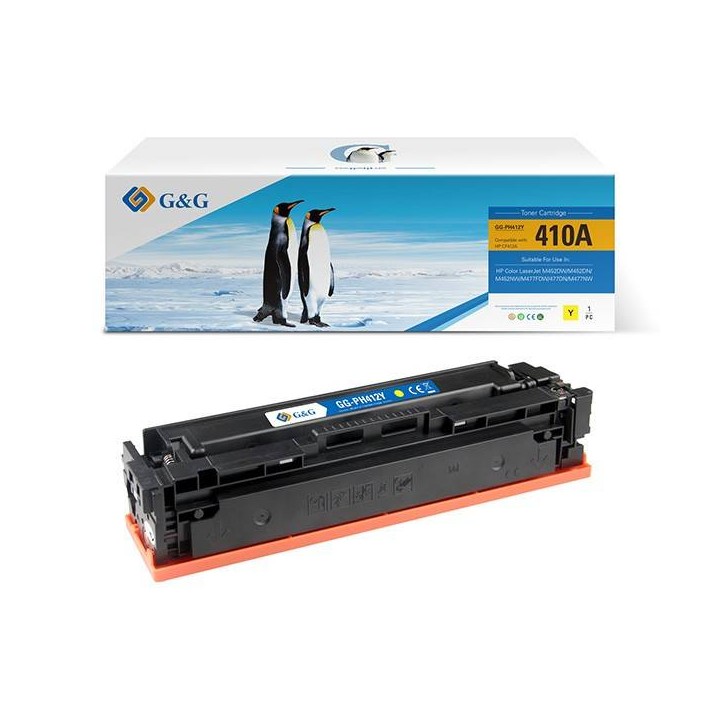 G&G KOMPATYBILNY TONER Z CF412A, YELLOW, 2300S, NT-PH412Y, HP 410A, DLA HP LJ PRO M452, LJ PRO MFP M477, N