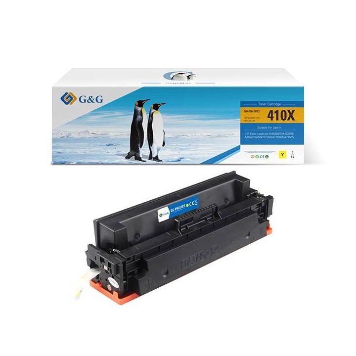 G&G KOMPATYBILNY TONER Z CF412X, YELLOW, 5000S, NT-PH412XY, HP 410X, HIGH CAPACITY, DLA HP LJ PRO M452, LJ PRO MFP M477, N