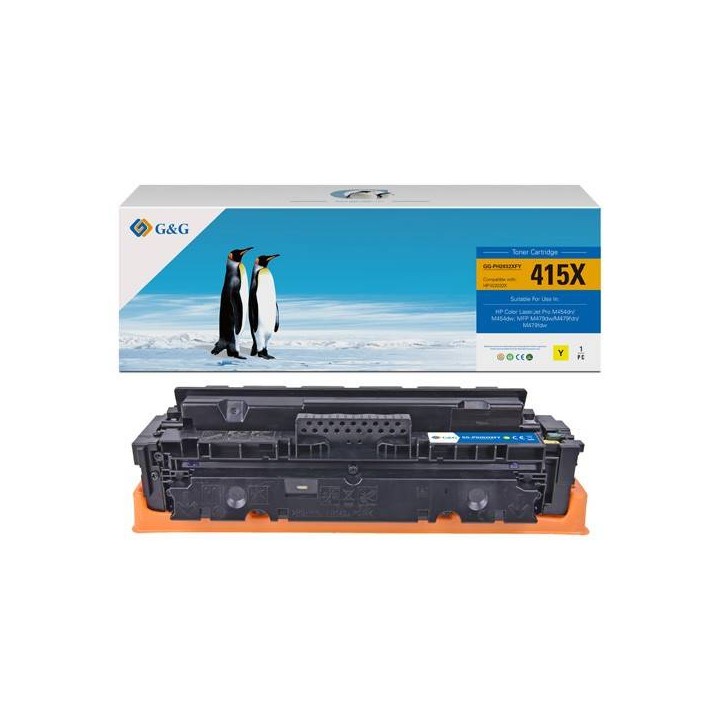 G&G KOMPATYBILNY TONER Z W2032X, YELLOW, 6000S, NT-PH2032XFY, HP 415X, HIGH CAPACITY, DLA HP COLOR LASERJET PRO M454, MFP M479, 