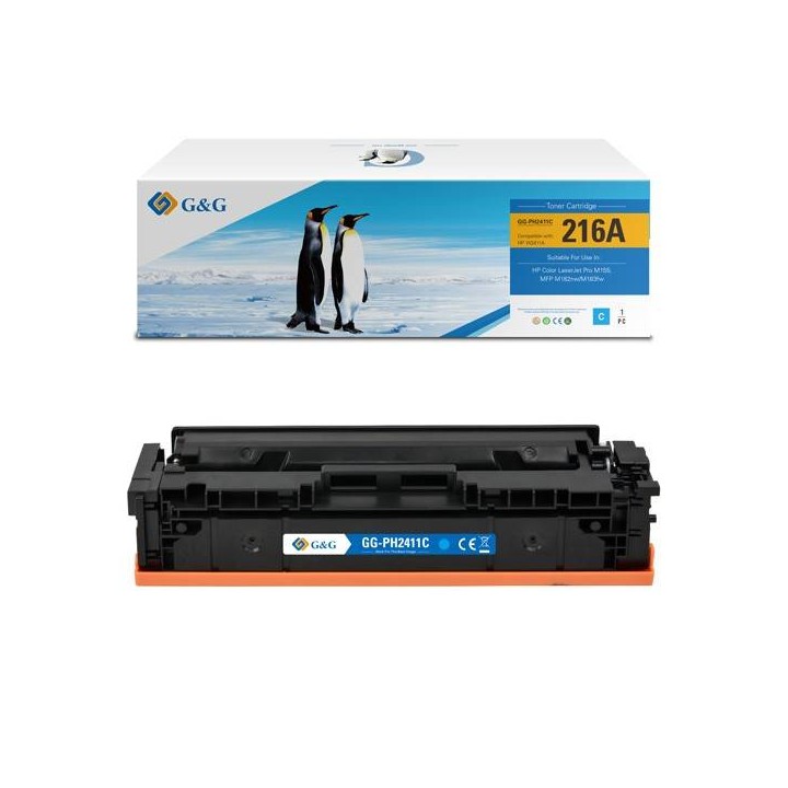 G&G KOMPATYBILNY TONER Z W2411A, CYAN, 850S, NT-PH2411C, HP 216A, DLA HP COLOR LASERJET PRO M182 , M183, N