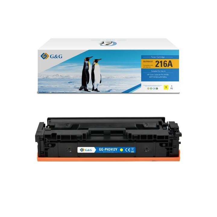 G&G KOMPATYBILNY TONER Z W2412A, YELLOW, 850S, NT-PH2412Y, HP 216A, DLA HP COLOR LASERJET PRO M182 , M183, N