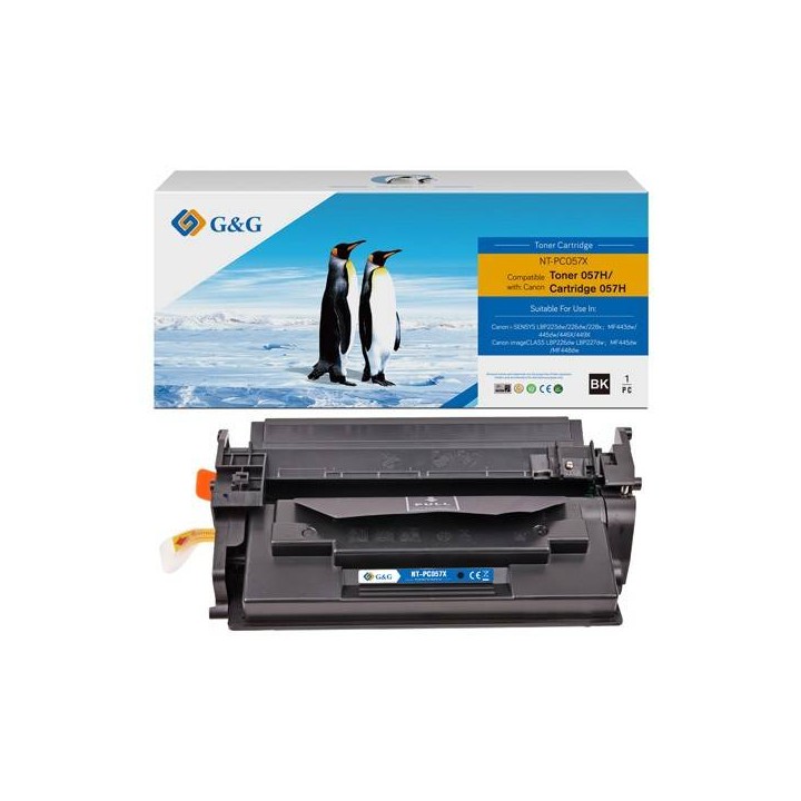 G&G KOMPATYBILNY TONER Z 057H, BLACK, 10000S, NT-PC057X, HIGH CAPACITY, DLA CANON LBP228, LBP226, LBP223, MF449, MF446, MF445, M