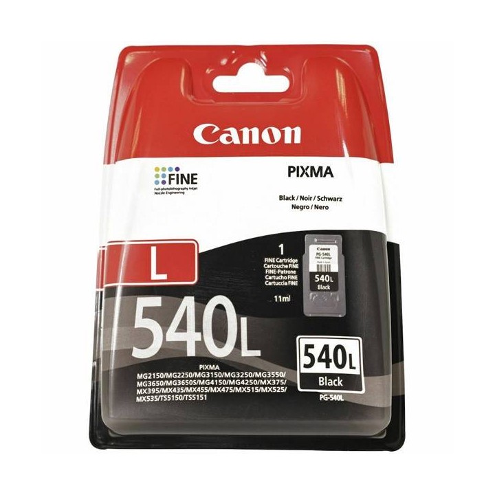 CANON ORYGINALNY INK / TUSZ PG540L, BLACK, 300S, 5224B001, CANON PIXMA MG2150, MG2250, MG3150, 3550, 3650, MG4150