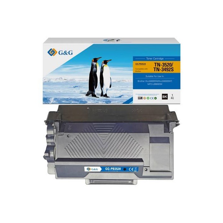 G&G KOMPATYBILNY TONER Z TN3520, BLACK, 20000S, NT-PB3520, DLA BROTHER HL-L6400DW, N