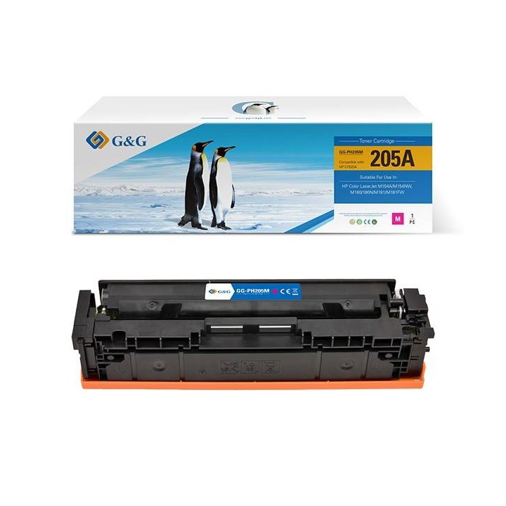 G&G KOMPATYBILNY TONER Z CF533A, MAGENTA, 900S, NT-PH205M, HP 205A, DLA HP COLOR LASERJET PRO M180N, M181FW, N