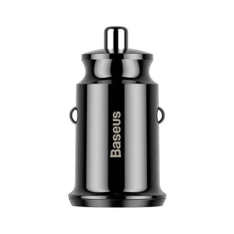 Ładowarka samochodowa BASEUS Grain 3.1A 5V 2x USB (czarna)
