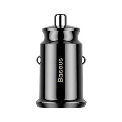 Ładowarka samochodowa BASEUS Grain 3.1A 5V 2x USB (czarna)