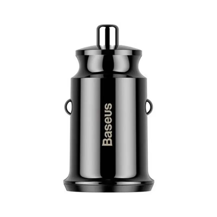 Ładowarka samochodowa BASEUS Grain 3.1A 5V 2x USB (czarna)