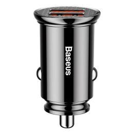 Ładowarka samochodowa BASEUS Circular 30W 5A 2xUSB QC3.0 (czarna)