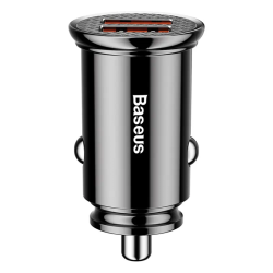 Ładowarka samochodowa BASEUS Circular 30W 5A 2xUSB QC3.0 (czarna)