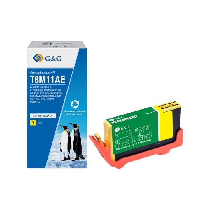 G&G KOMPATYBILNY INK / TUSZ Z T6M11AE, HP 903XL, YELLOW, 825S, NH-R00903XLY, DLA HP OFFICEJET PRO 6960/6961/6963/6964/6965/6966/