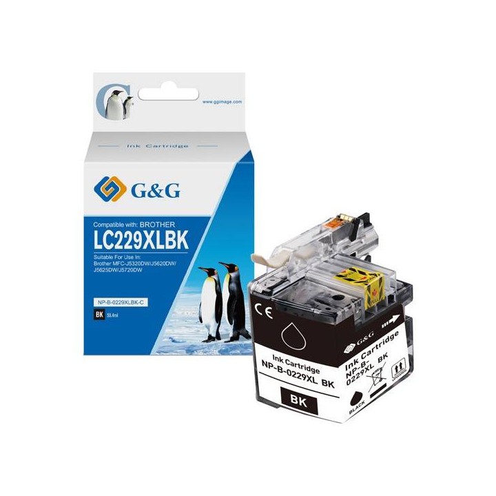 G&G KOMPATYBILNY INK / TUSZ Z LC-229XL, BLACK, 2400S, NP-B-0229XLBK, DLA BROTHER MFC-J5320DW, MFC-J5620DW, MFC-J5720DW