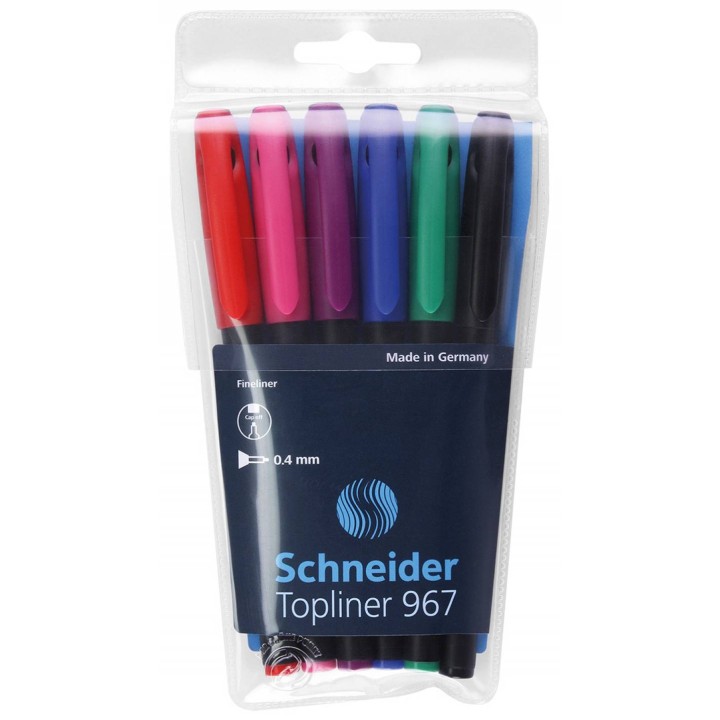 CIENKOPIS SCHNEIDER TOPLINER 967 MIX KOLORÓW 0.4MM 6SZT