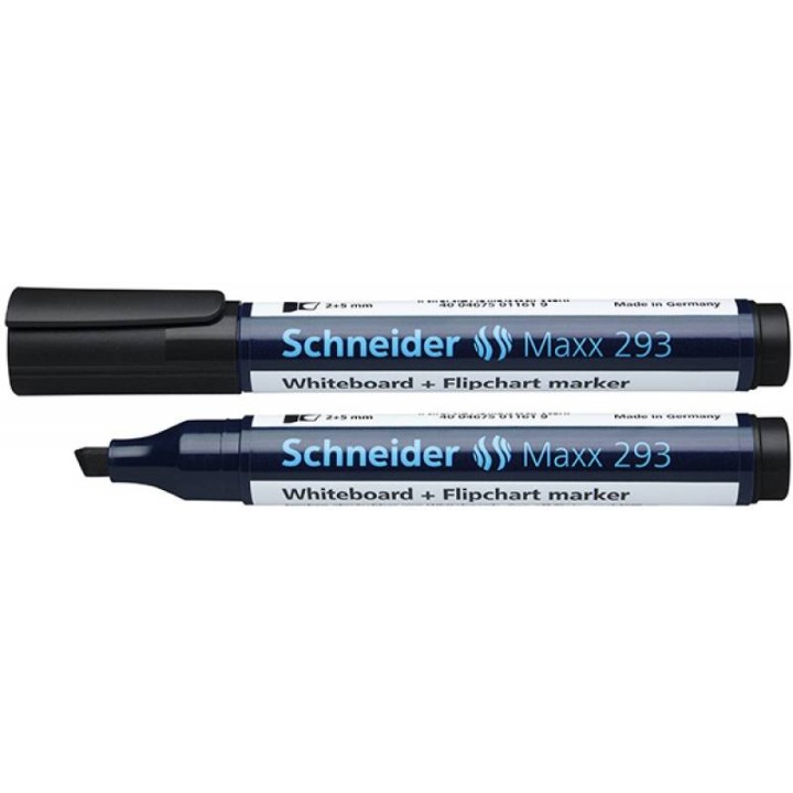 MARKER SUCHOŚCIERALNY SCHNEIDER MAXX 293 CZARNY ŚCIĘTA 2-5MM