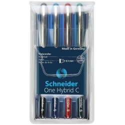 PIÓRO KULKOWE SCHNEIDER ONE HYBRID C 0 MIX KOLORÓW 0.3MM 4SZT