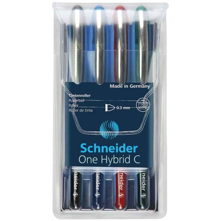 PIÓRO KULKOWE SCHNEIDER ONE HYBRID C 0 MIX KOLORÓW 0.3MM 4SZT