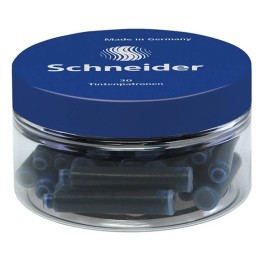 NABOJE DO PIÓR SCHNEIDER NIEBIESKIE 30SZT PLASTIKOWY SŁOIK