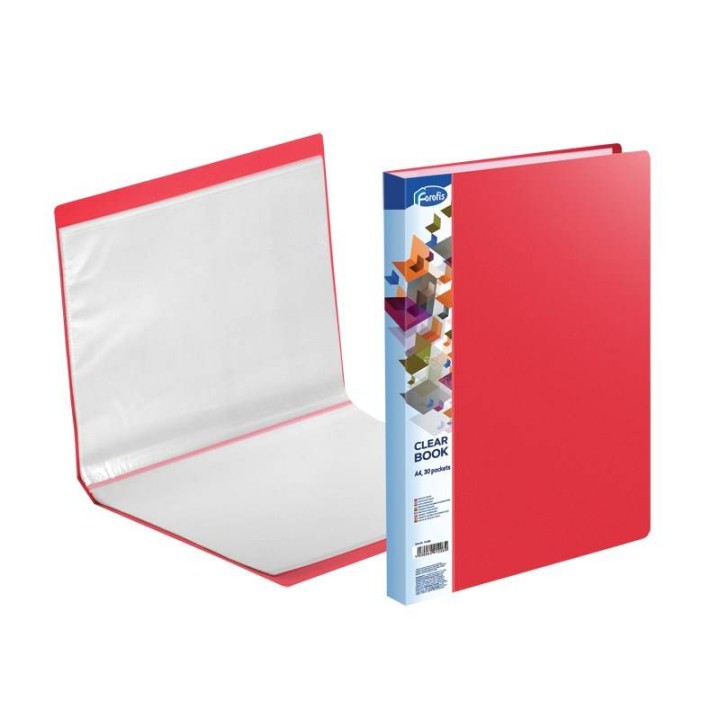 ALBUM OFERTOWY A4 FOROFIS 91208 CZERWONY PVC 0.6MM 30 KIESZENI