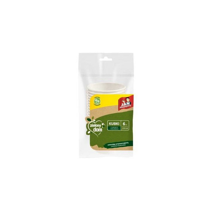 KUBEK JAN NIEZBĘDNY ZIELONY DOM 8571049563 Z TRZCINY CUKROWEJ 250 ML 6 SZT