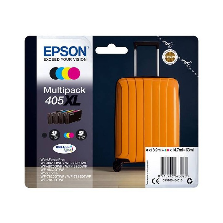 EPSON ORYGINALNY INK / TUSZ C13T05H64010, 405XL, CMYK, 1X18.9 + 3X14.7ML, EPSON WF-7835DTWF, WF-7830DTWF, WF-7840DTWF, WF-4830DT