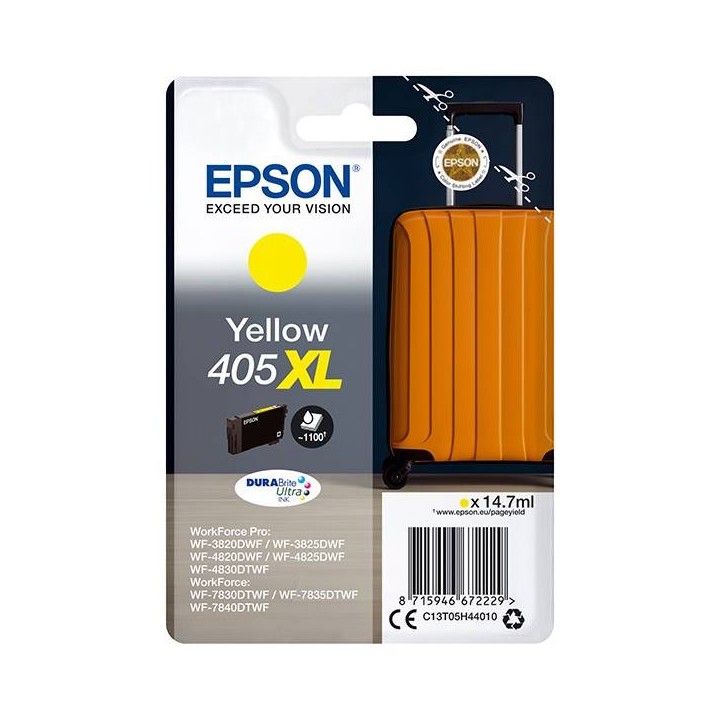 EPSON ORYGINALNY INK / TUSZ C13T05H44010, 405XL, YELLOW, 1X14.7ML, EPSON WF-7835DTWF, WF-7830DTWF, WF-7840DTWF, WF-4830DTWF