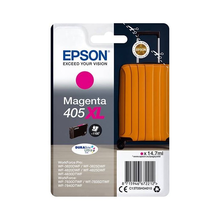 EPSON ORYGINALNY INK / TUSZ C13T05H34010, 405XL, MAGENTA, 1X14.7ML, EPSON WF-7835DTWF, WF-7830DTWF, WF-7840DTWF, WF-4830DTWF