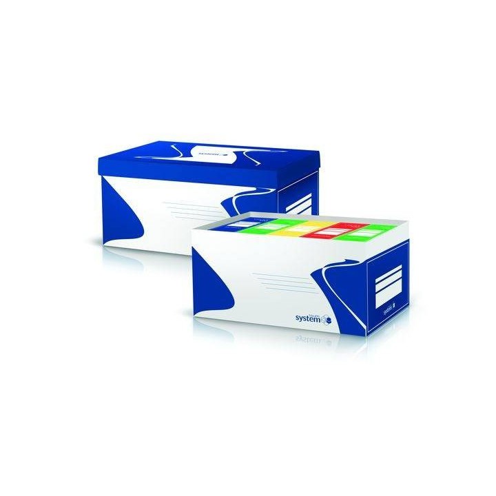 PUDŁO ARCHIWIZACYJNE Z UCHYLNYM WIEKIEM 540X340X300MM VAUPE SYSTEM 438/03 NIEBIESKIE