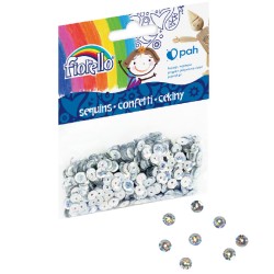 Cekiny confetti GR-C14-6S kółko srebrne Fiorello