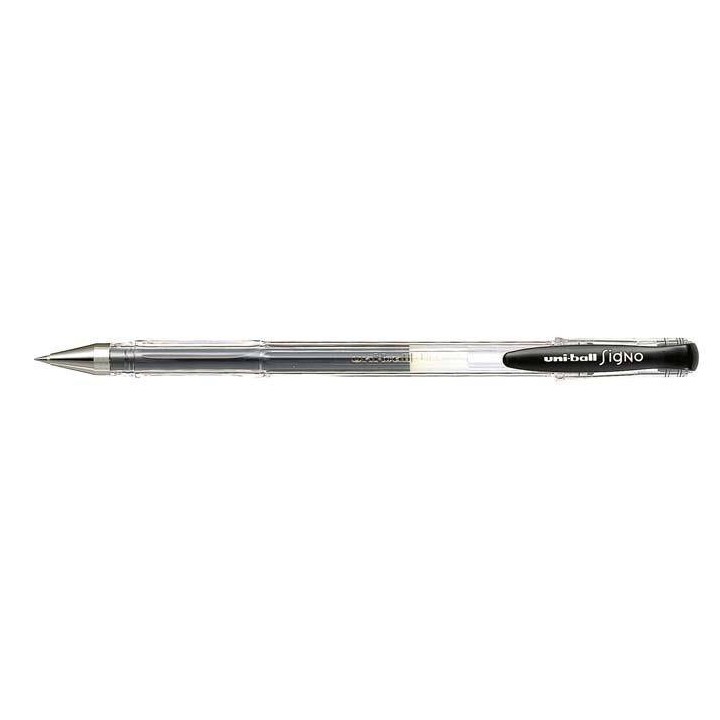 DŁUGOPIS ŻELOWY UNI UM-100 138695 CZARNY 0.5MM OBUDOWA TRANSPARENTNA