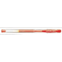 DŁUGOPIS ŻELOWY UNI UM-100 138696 CZERWONY 0.5MM OBUDOWA TRANSPARENTNA