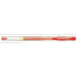 DŁUGOPIS ŻELOWY UNI UM-100 138696 CZERWONY 0.5MM OBUDOWA TRANSPARENTNA