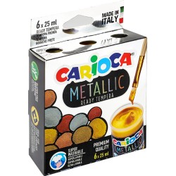 Farba Carioca tempera metaliczna (KO026) 6&21525 ml