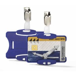 ETUI DO KART IDENTYFIKACYJNYCH Z KLIPEM 54X85MM DURABLE 811806 NIEBIESKIE 1 SZT.