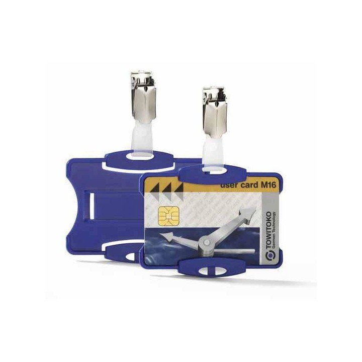ETUI DO KART IDENTYFIKACYJNYCH Z KLIPEM 54X85MM DURABLE 811806 NIEBIESKIE 1 SZT.