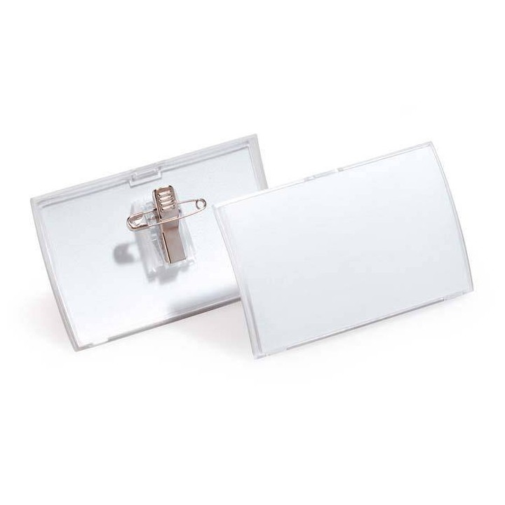 IDENTYFIKATOR Z KOMBI KLIPEM Z WYMIENNĄ ETYKIETĄ 54X90MM DURABLE 821419 PP 1 SZT.