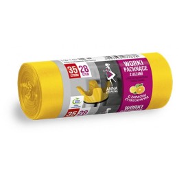 WORKI Z USZAMI O ZAPACHU CYTRUSÓW ANNA ZARADNA ŻÓŁTE 35L 28SZT