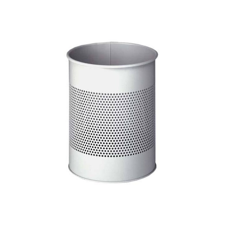 KOSZ NA ŚMIECI OKRĄGŁY METALOWY / AŻUROWY 15L DURABLE 331010 SZARY