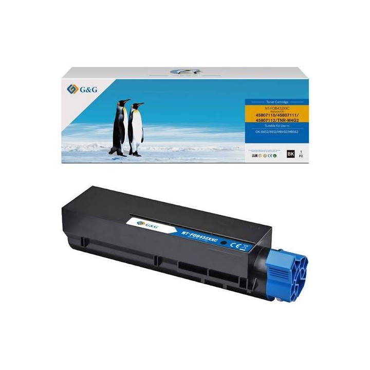G&G KOMPATYBILNY TONER Z 45807111, BLACK, 12000S, NT-FOB432XXC, DLA OKI B432, B512, MB492, 562, N